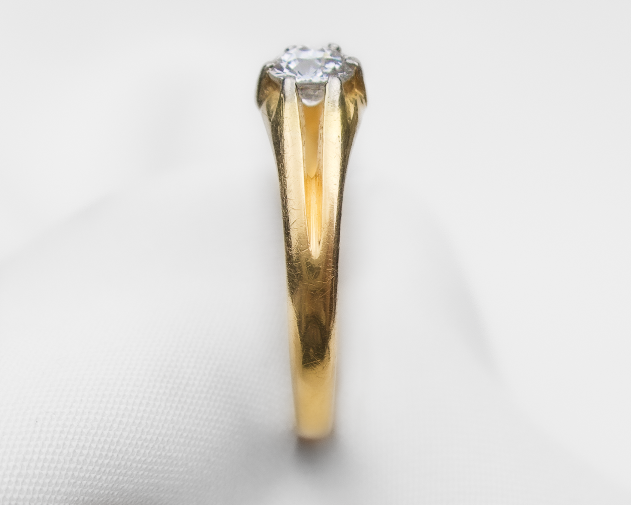 Circa 1920 Old European-Cut Diamond Solitaire