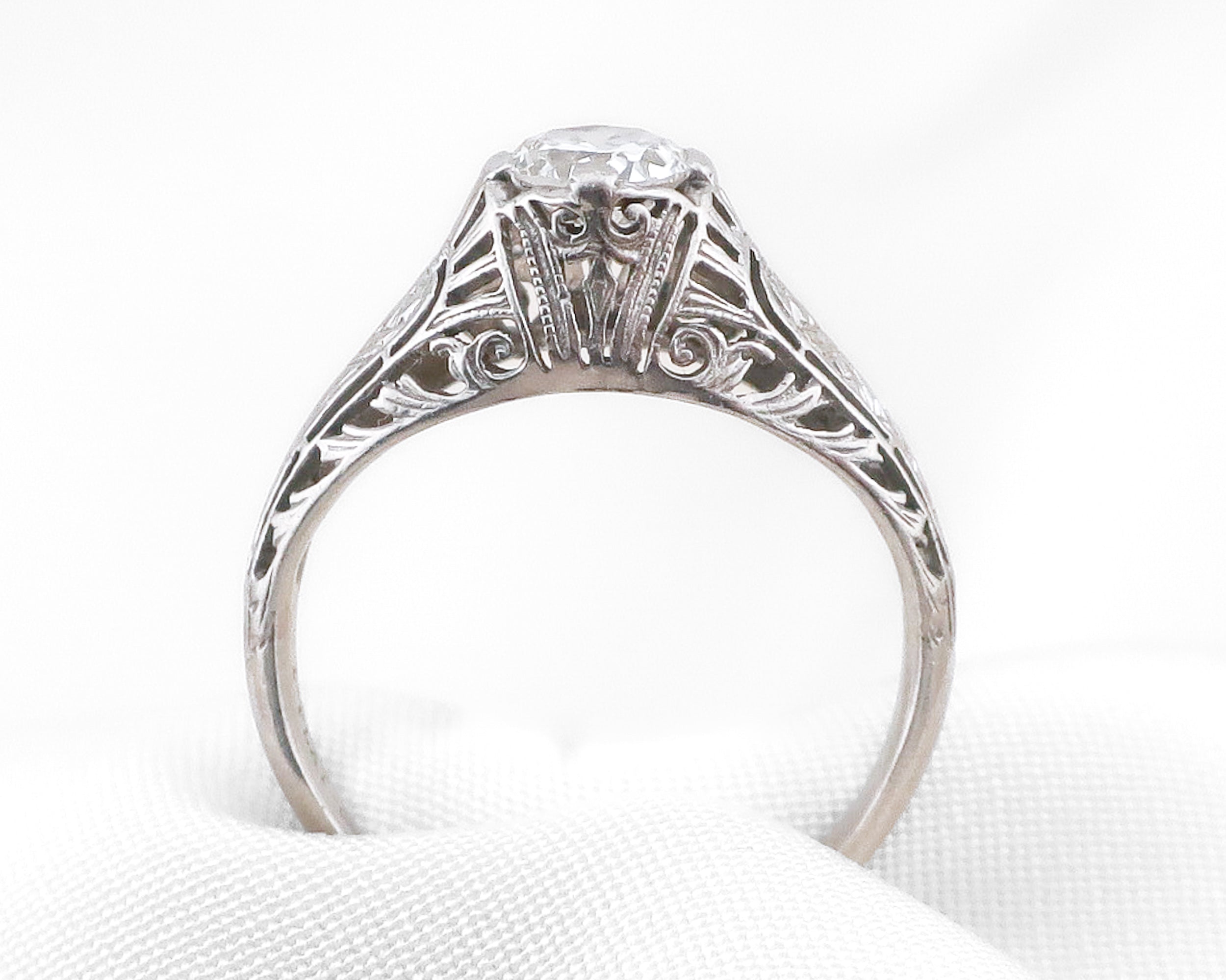 Art Deco Filigree Diamond Ring