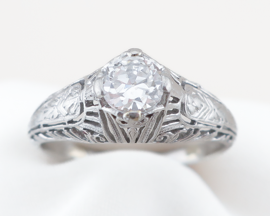 Art Deco Filigree Diamond Ring