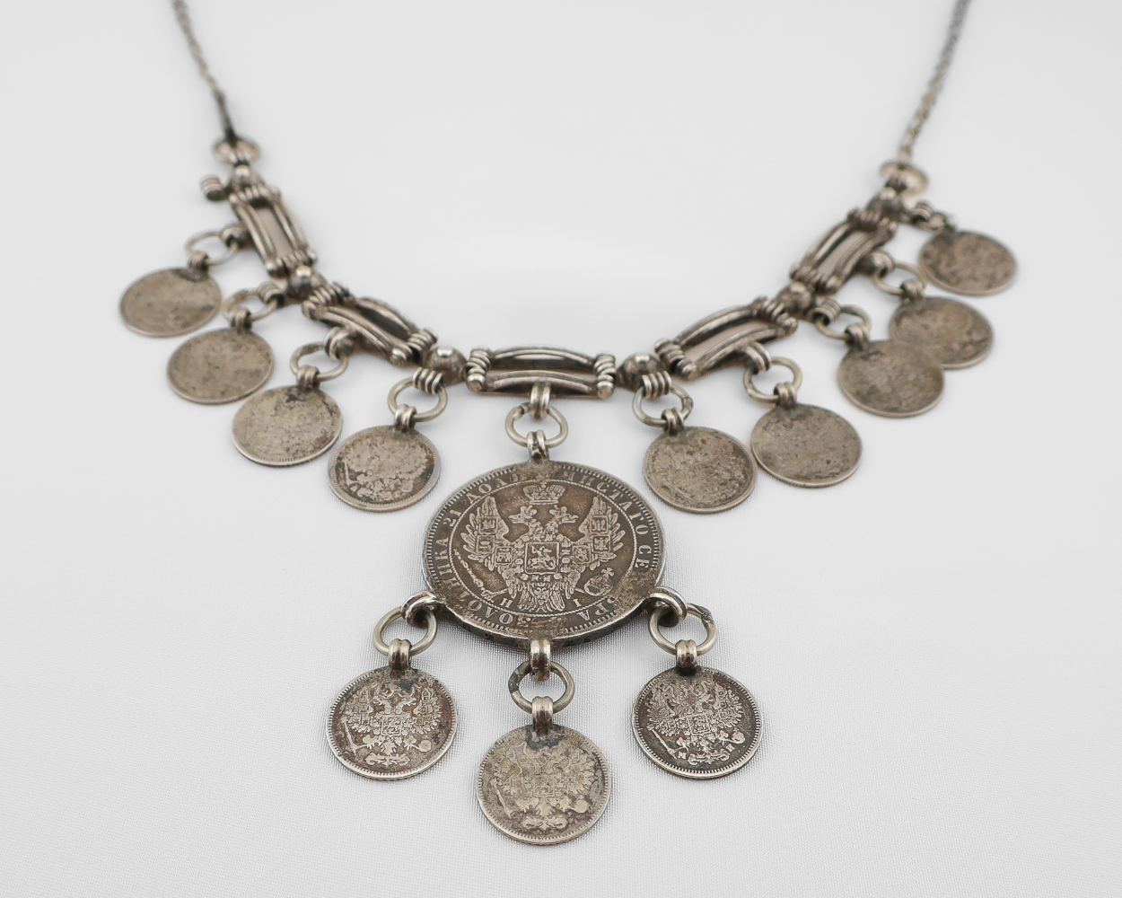 Pre-Revolution Russian Coin Necklace — Isadoras Antique Jewelry