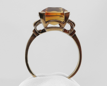 Retro-Era Citrine Ring