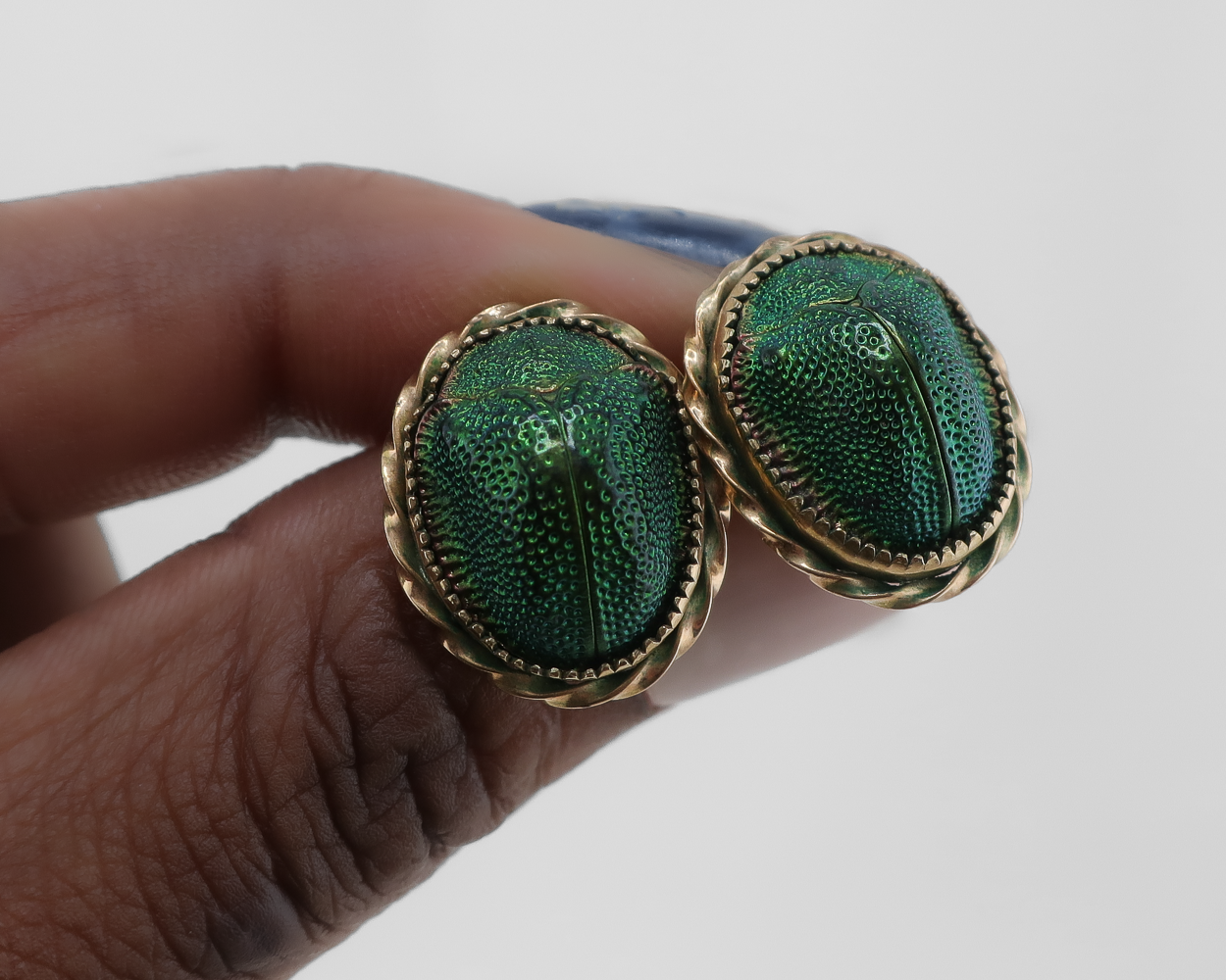 Victorian Scarab Earrings