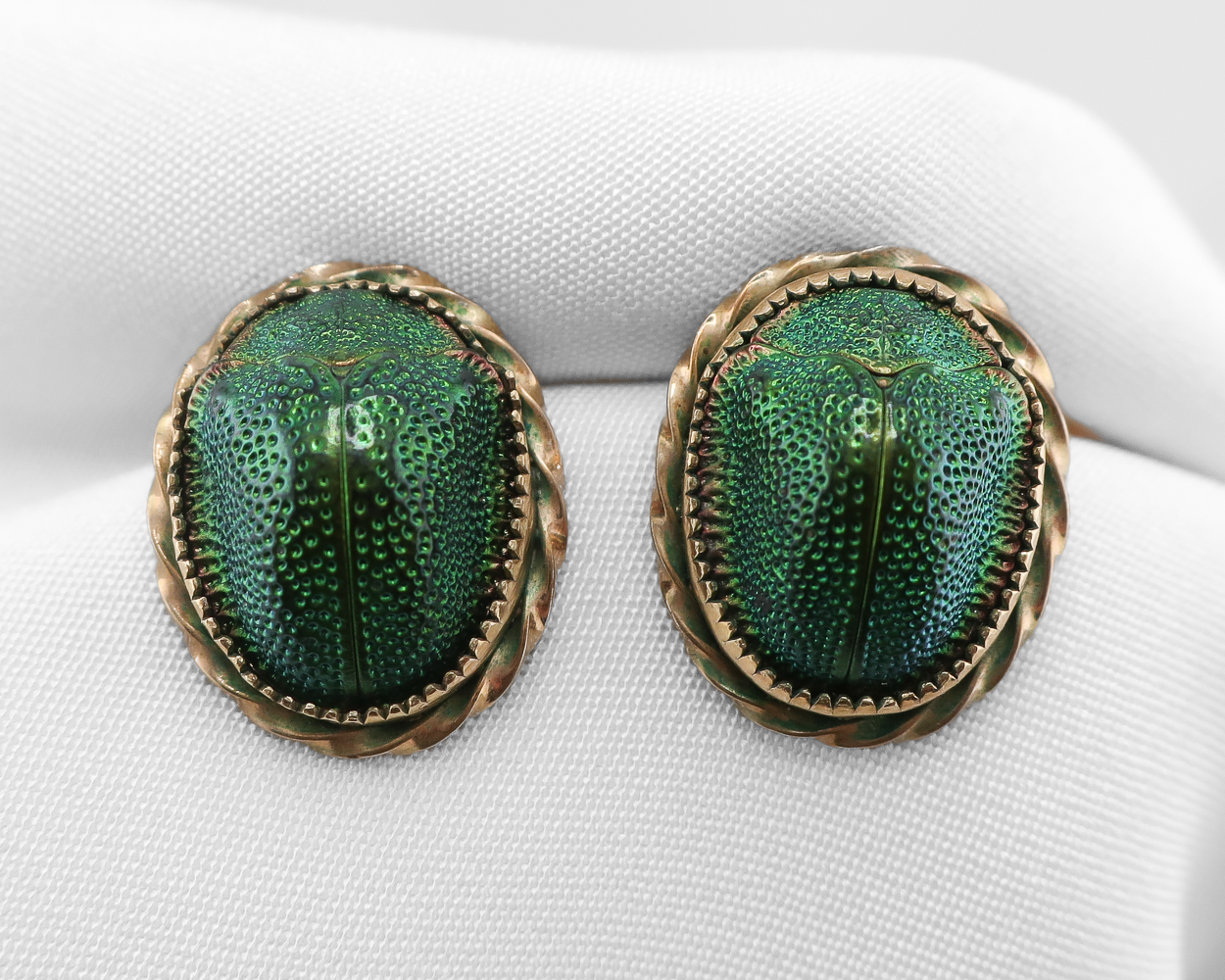 Victorian Scarab Earrings