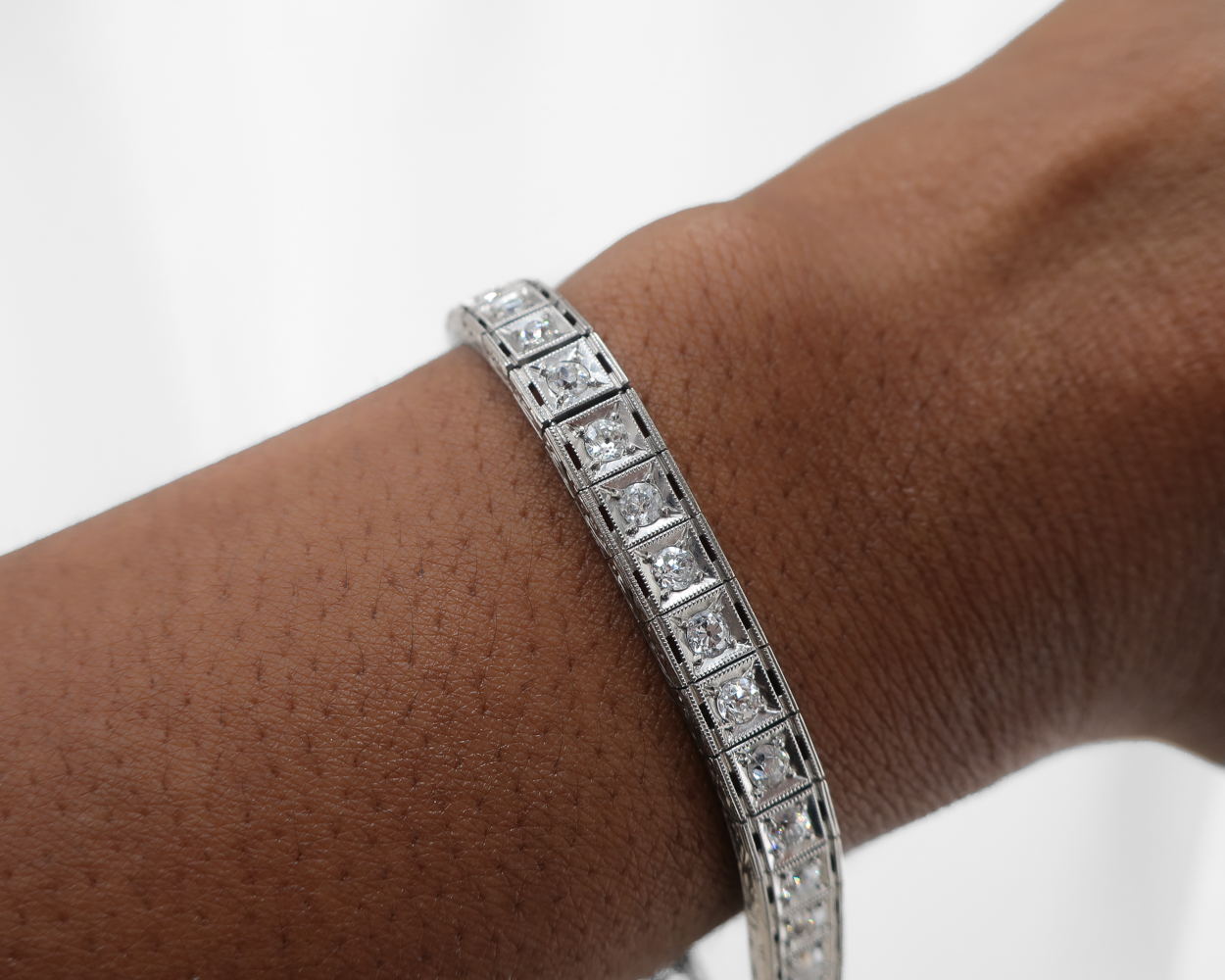 Art Deco Diamond Line Bracelet