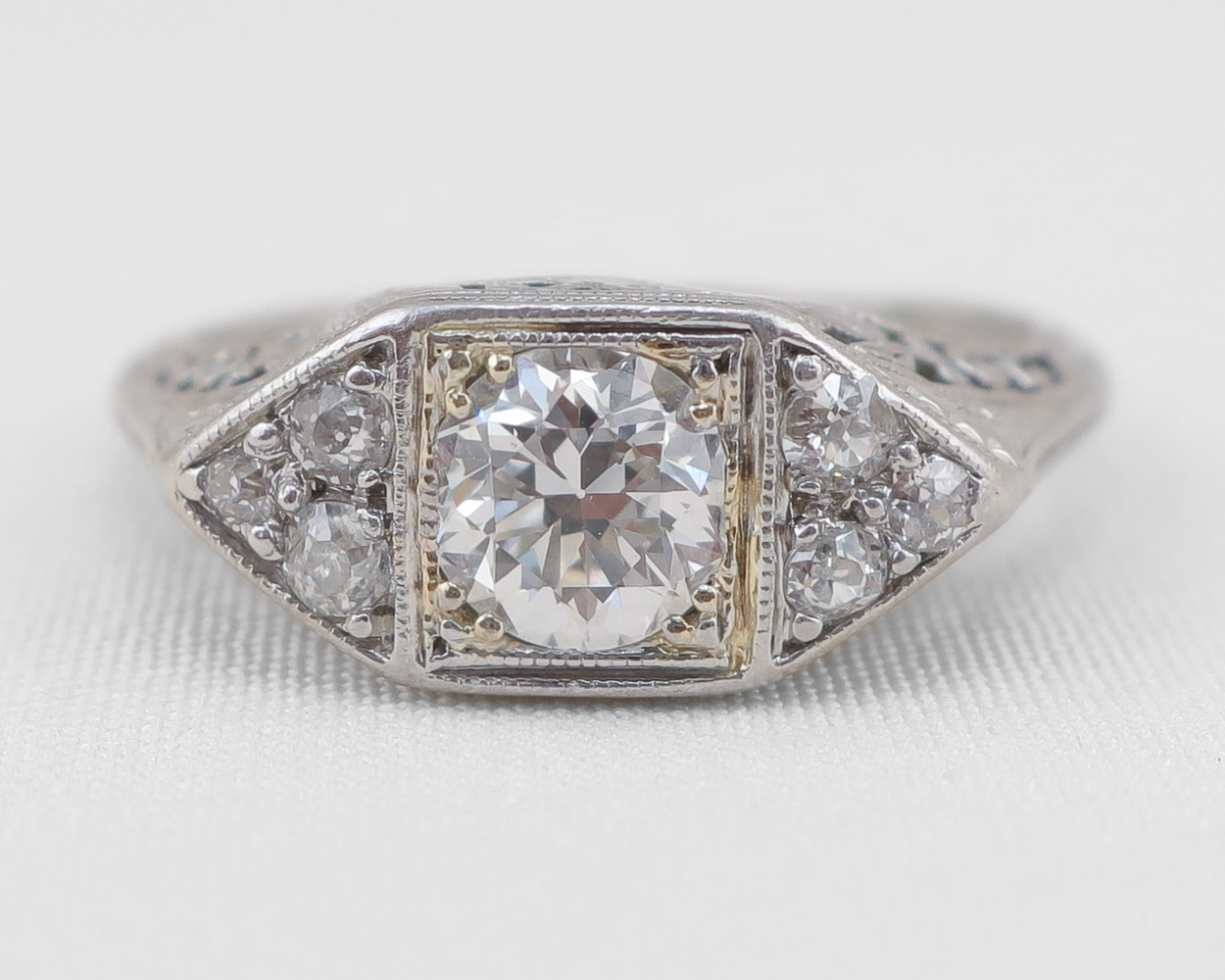 Art Deco Diamond and Platinum Ring