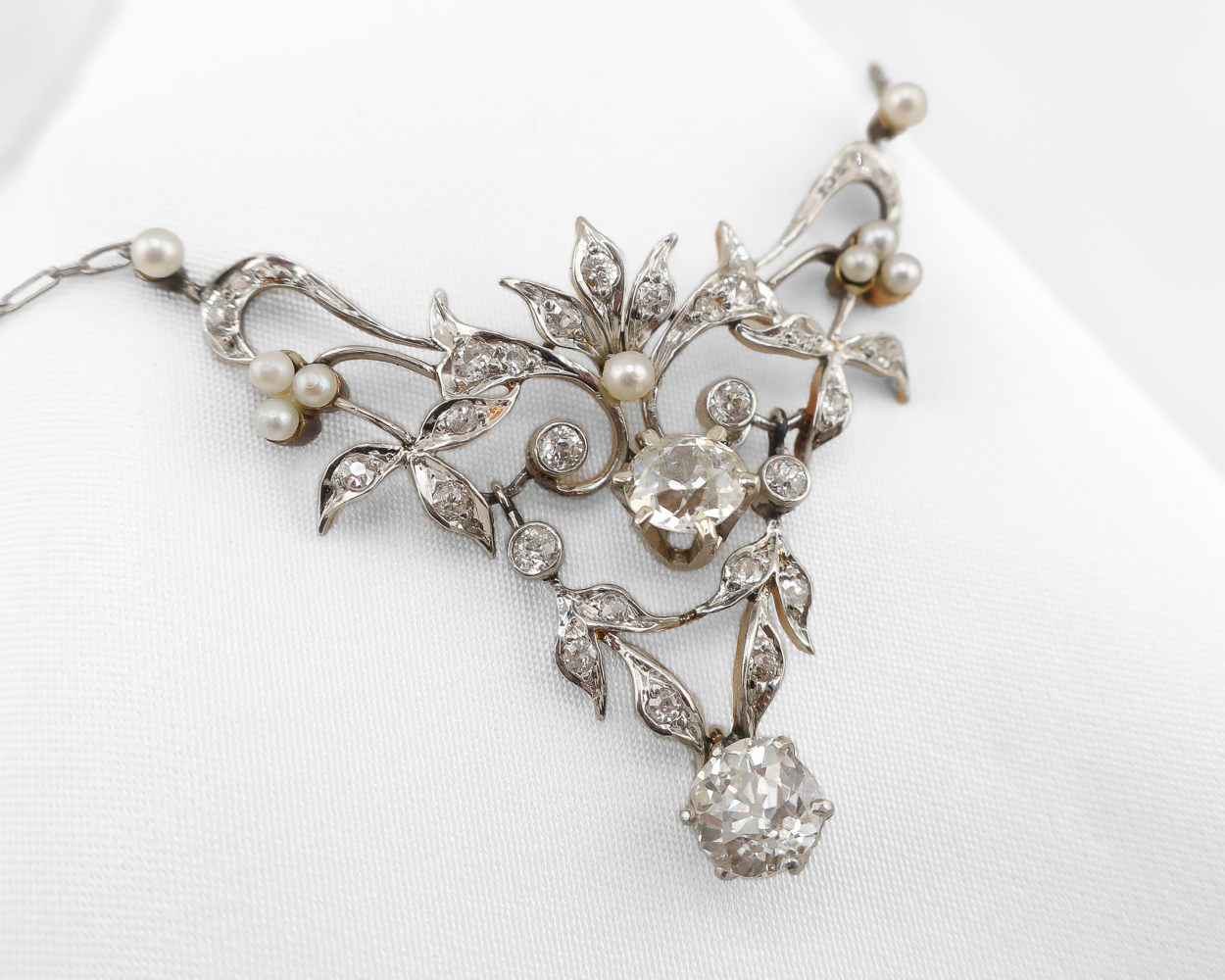 Edwardian Diamond & Pearl Pendant