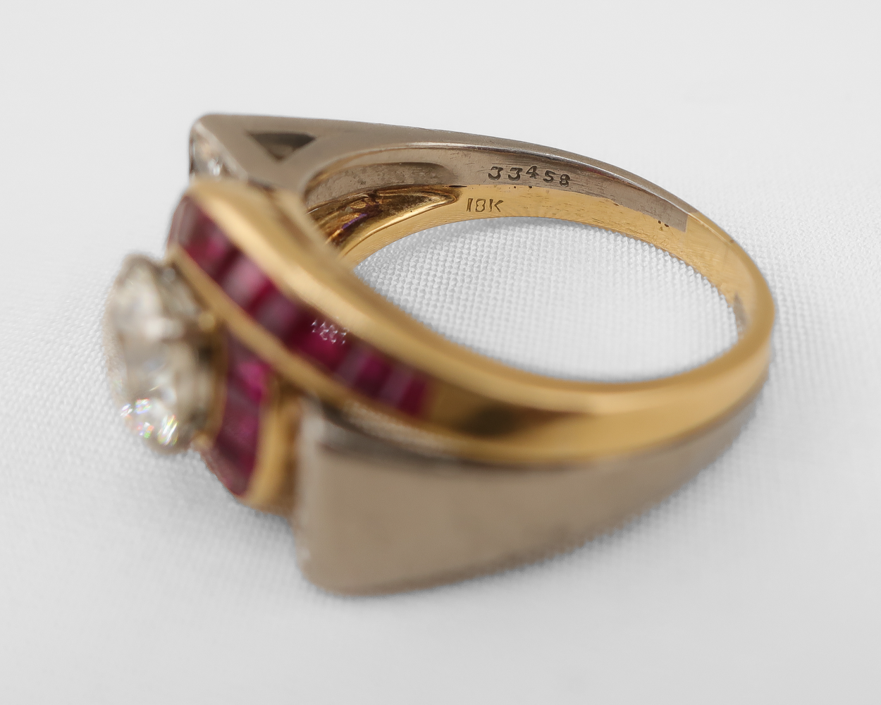 Retro Diamond & Ruby Ring