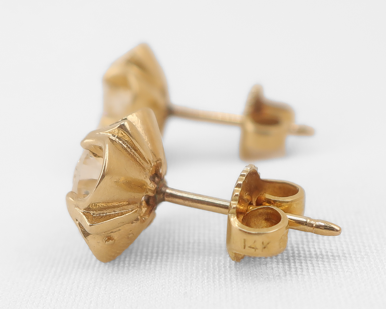 Vintage Diamond Buttercup Earrings