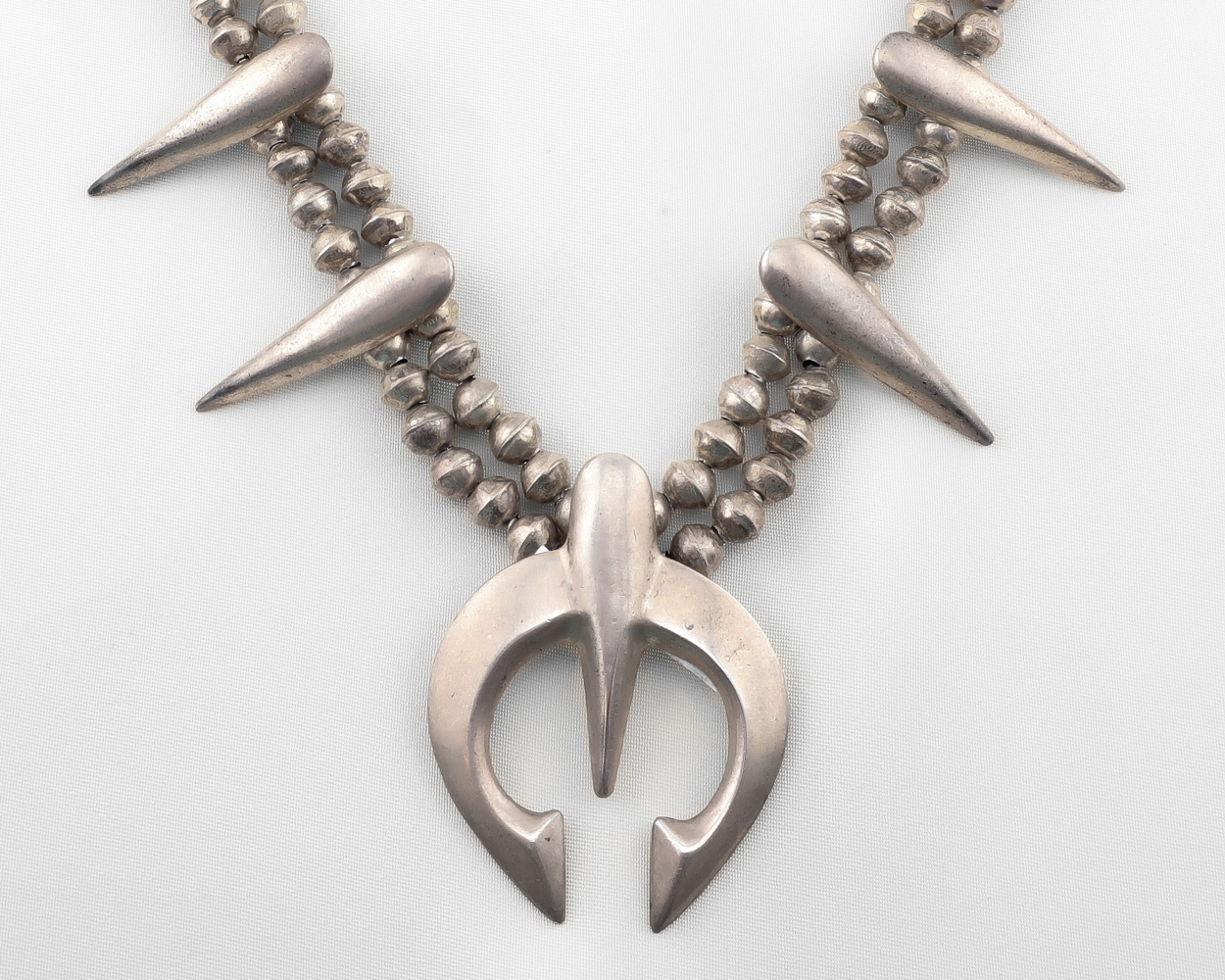 Navajo (Dine') Sand Cast Squash Blossom Necklace