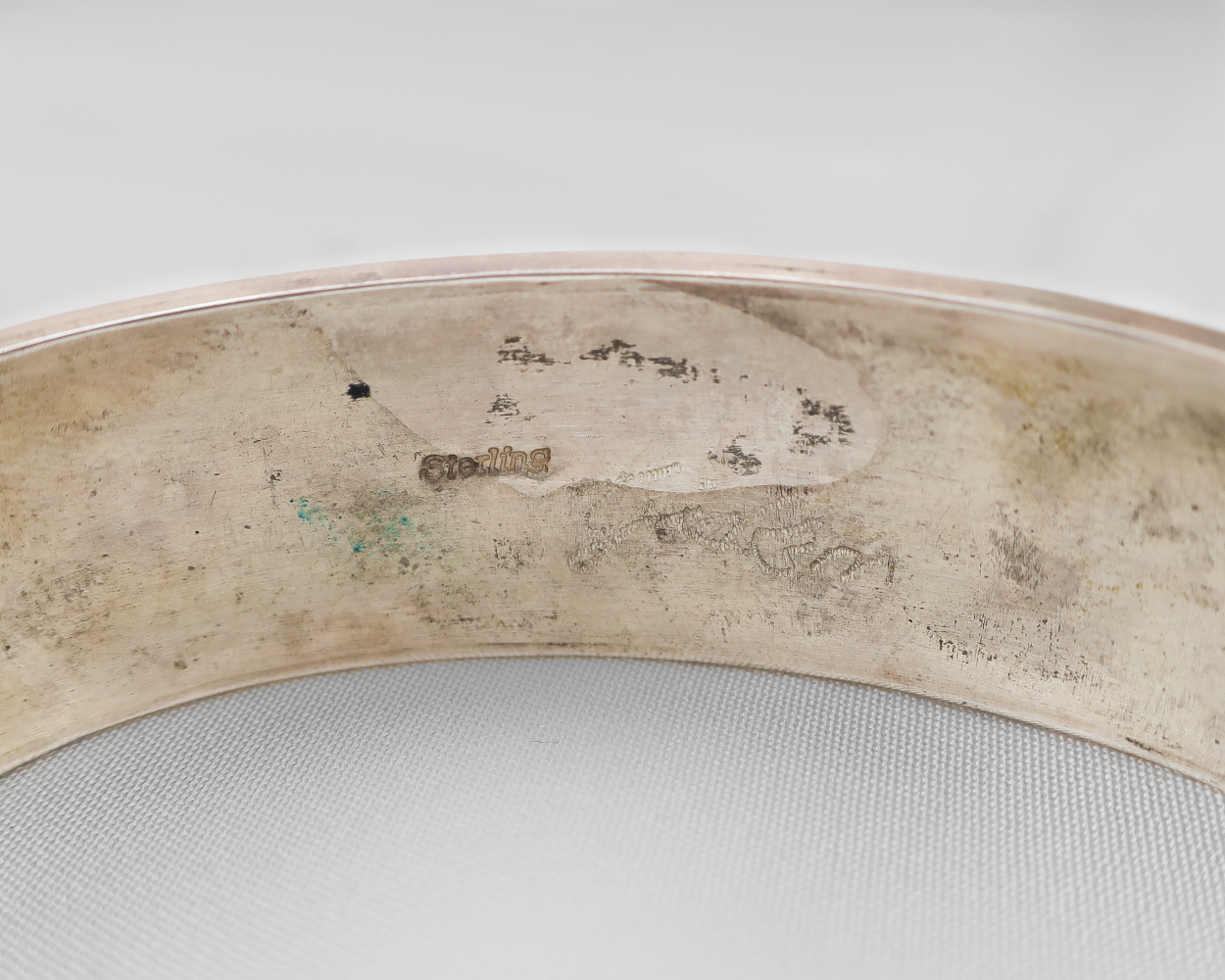 Navajo (Dine') Geometric Sterling Silver Cuff by Gene Jackson