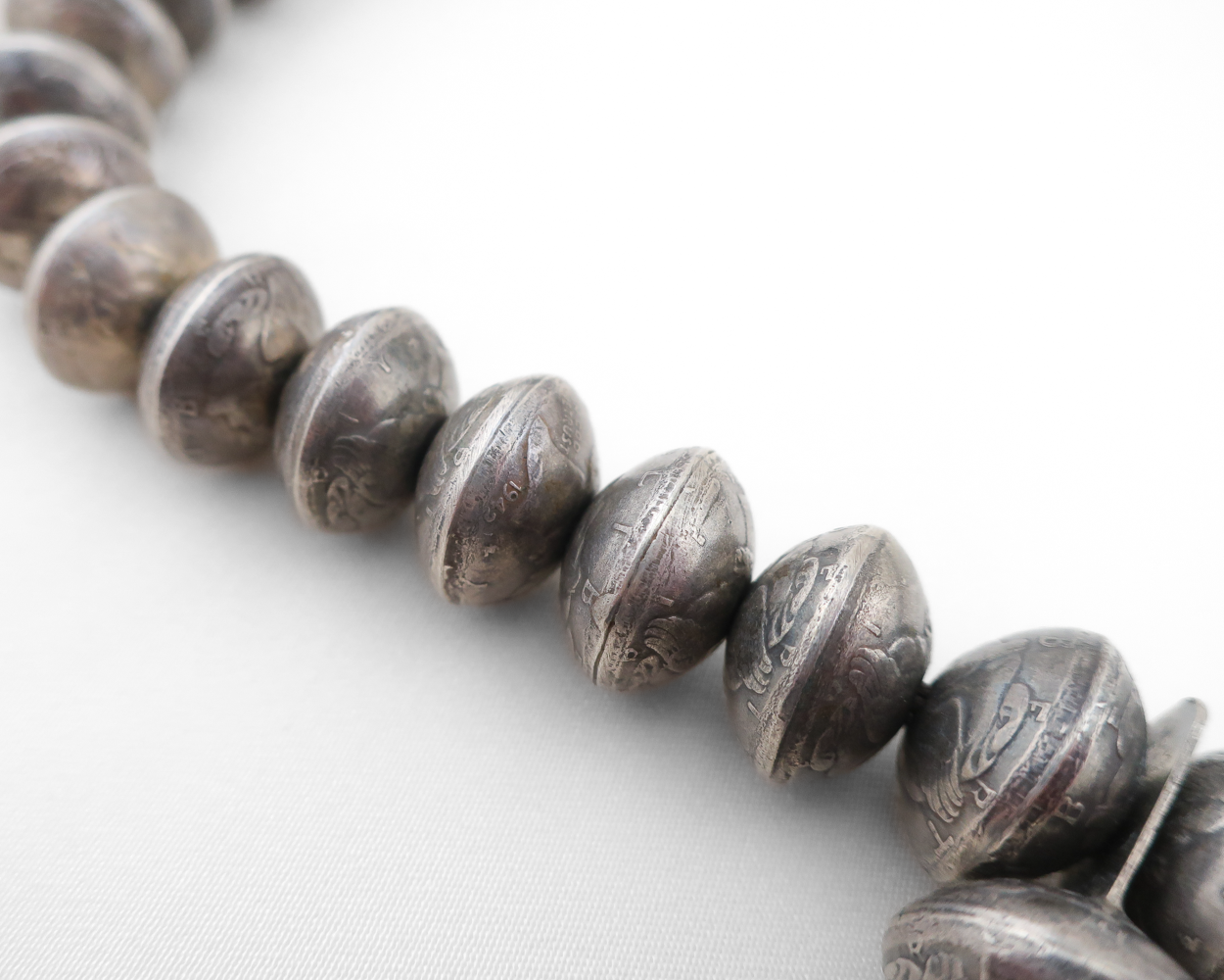 Navajo (Dine') Silver Dime Squash Blossom Necklace