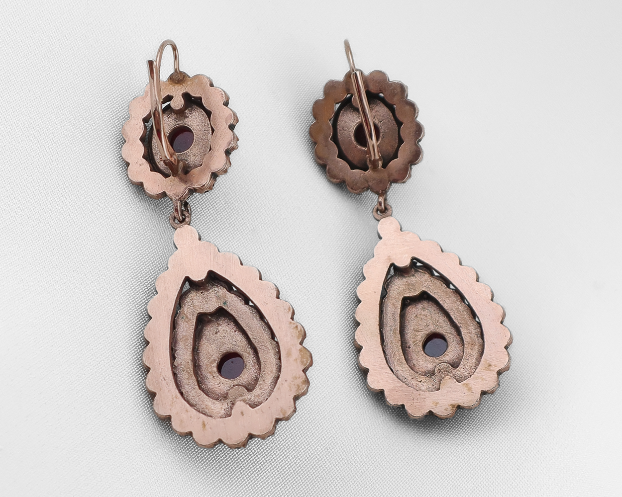 Victorian Bohemian Garnet Drop Earrings