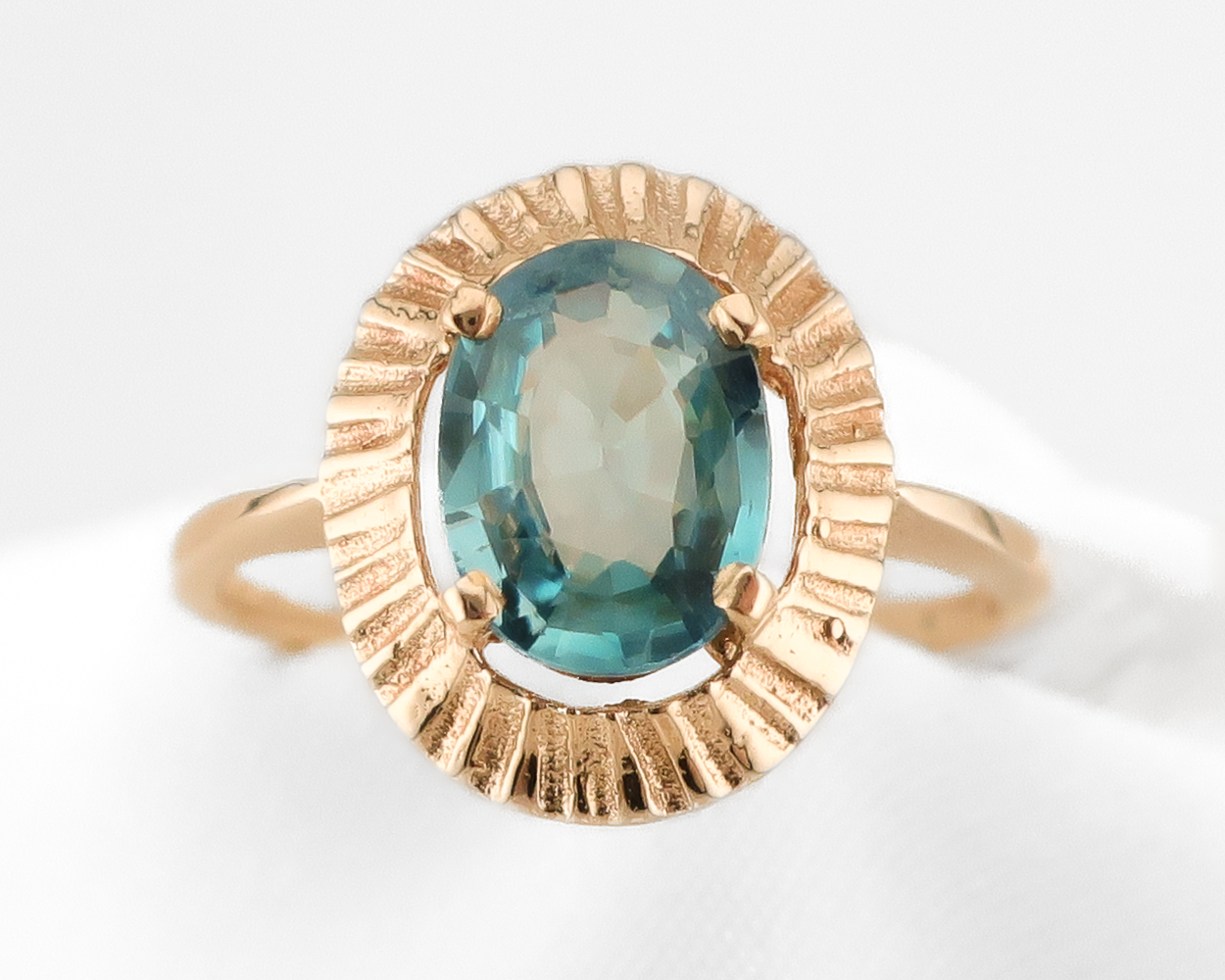 1970s Blue Zircon Ring