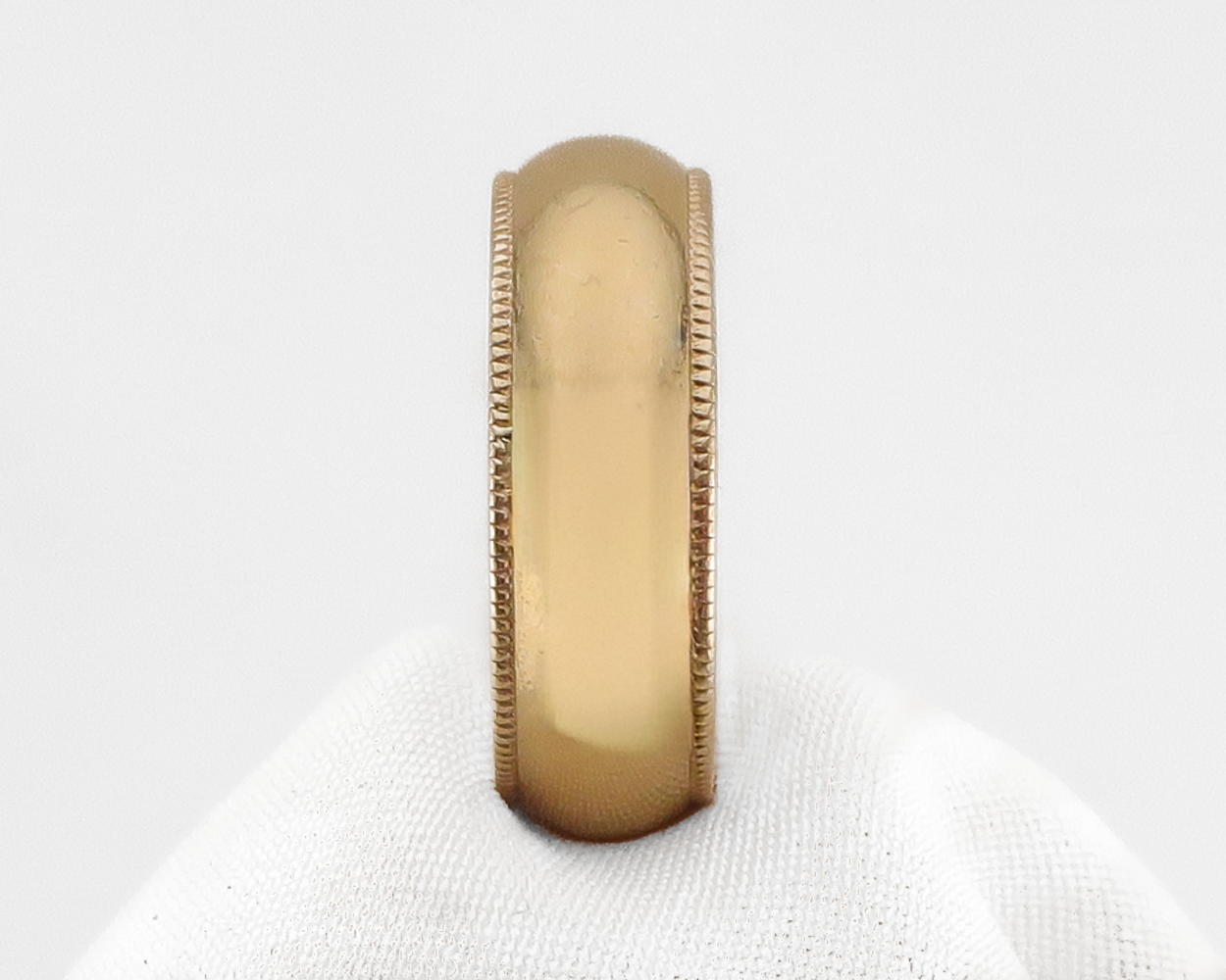 Vintage 14K Milgrain Edge Wedding Band