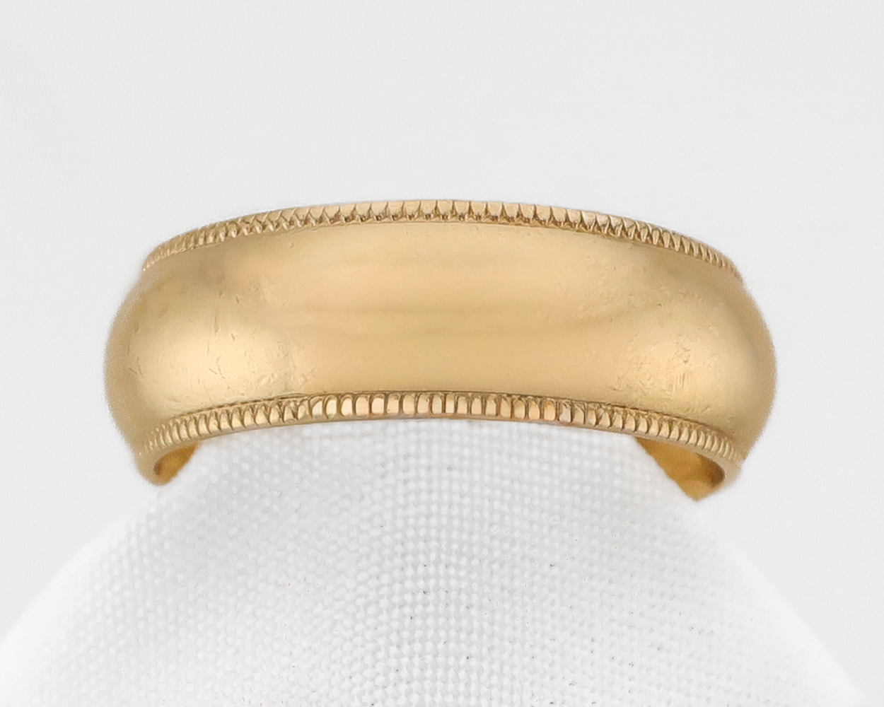 Vintage 14K Milgrain Edge Wedding Band