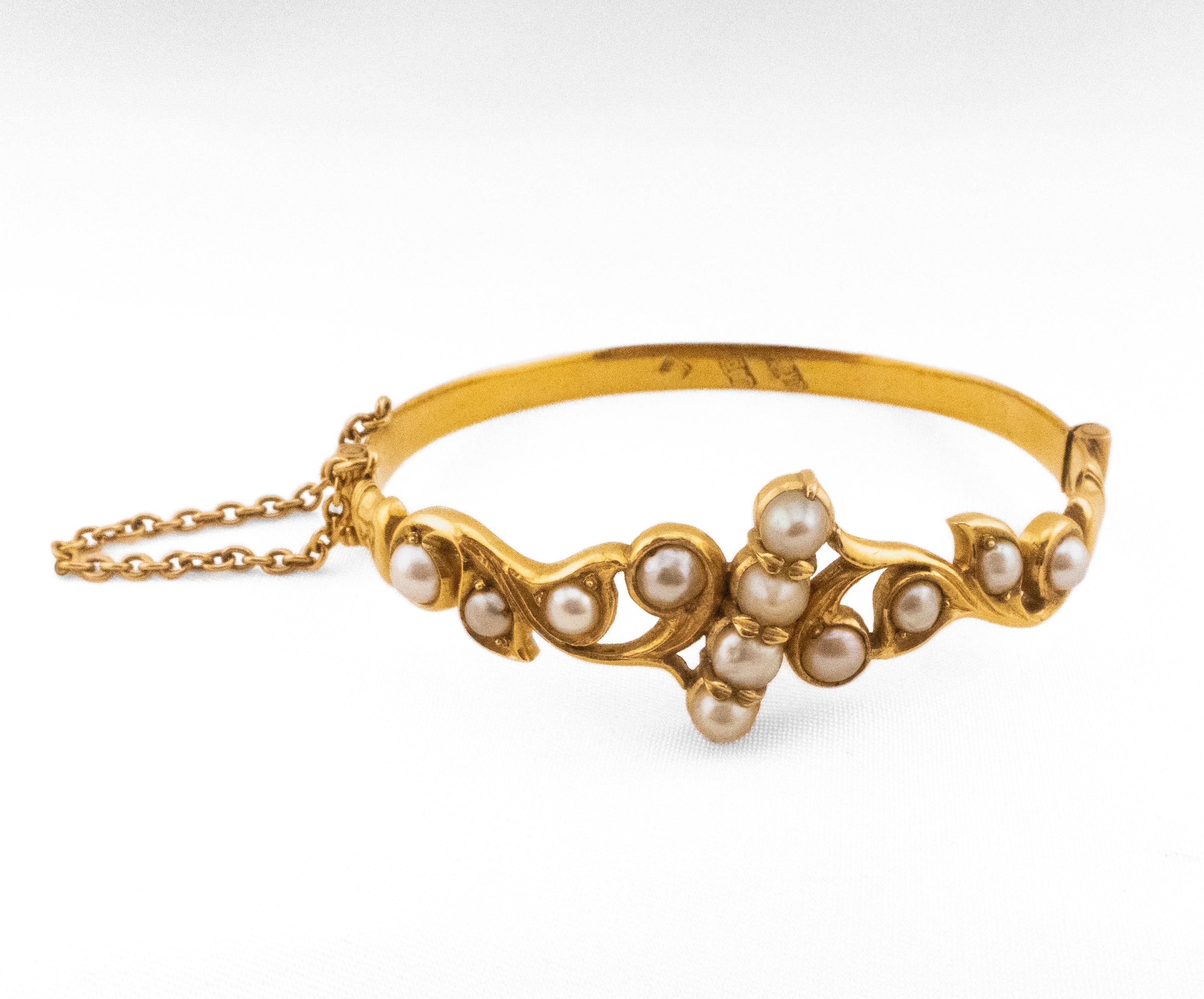 Victorian 18KT Pearl Bangle