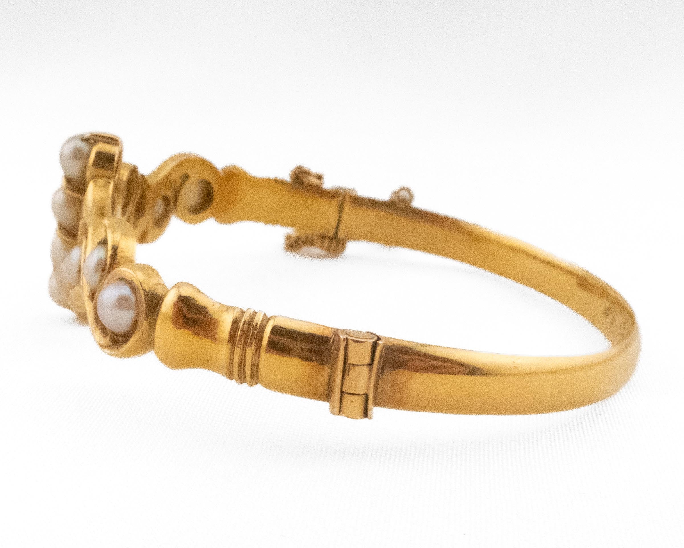 Victorian 18KT Pearl Bangle