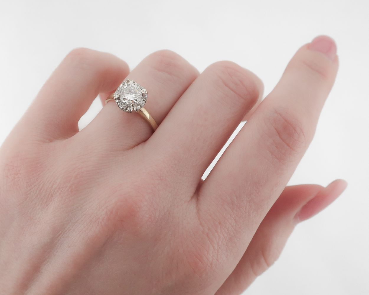 Vintage Illusion-Set Diamond Ring