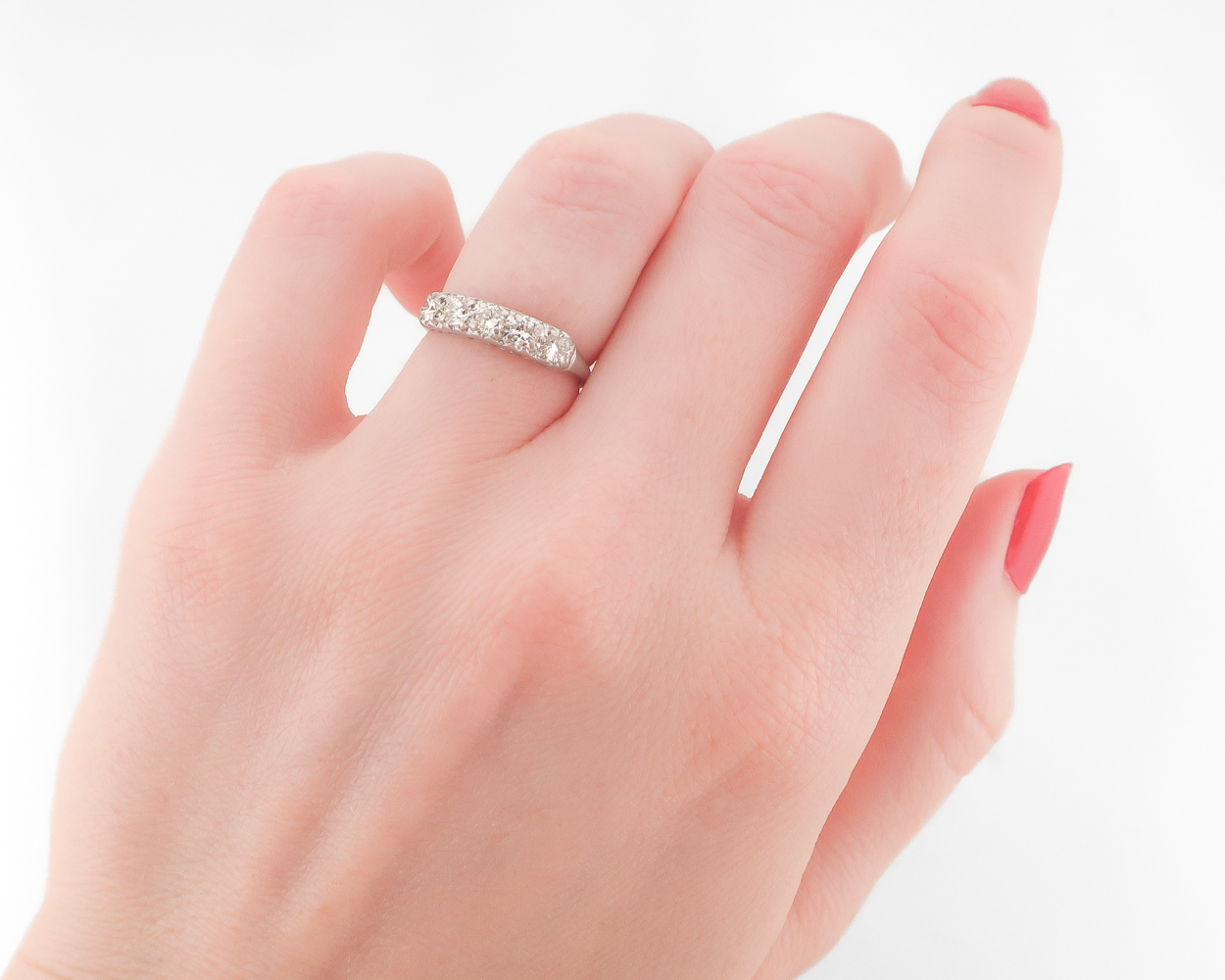 Midcentury 5-Stone Diamond Ring