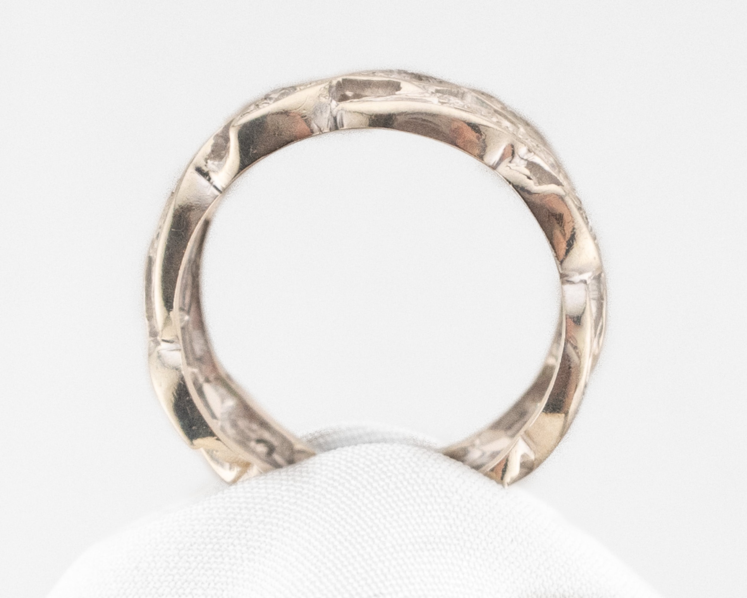 Midcentury Diamond Openwork Eternity Band