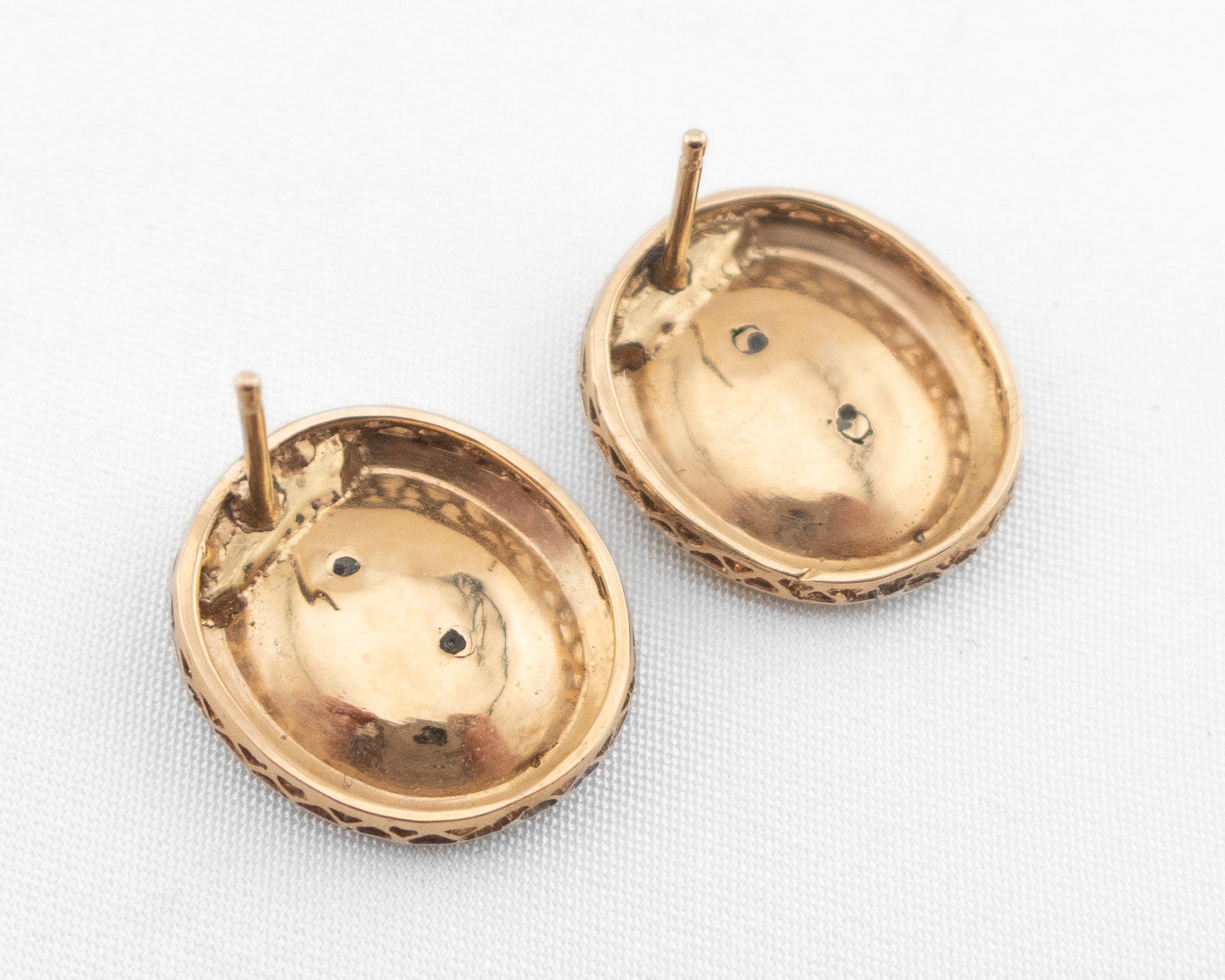 Victorian Revival Enamel Stud Earrings