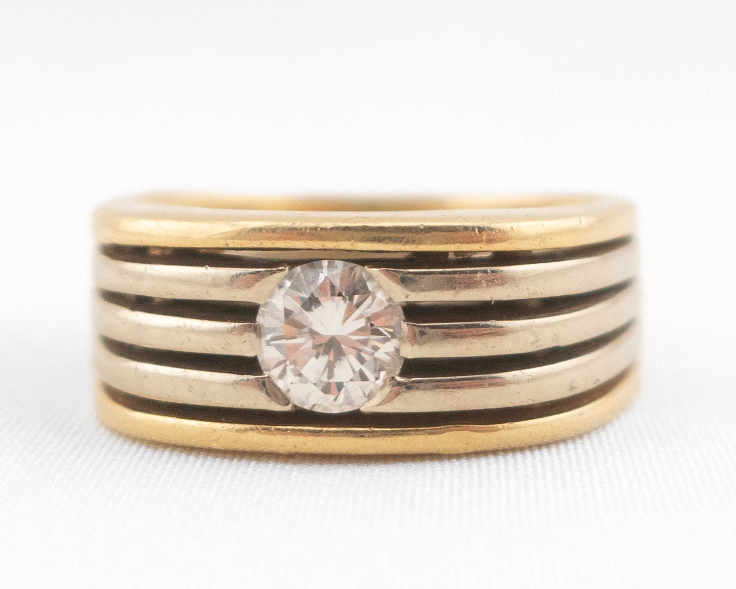 Circa 1980s Two-Tone Diamond Ring