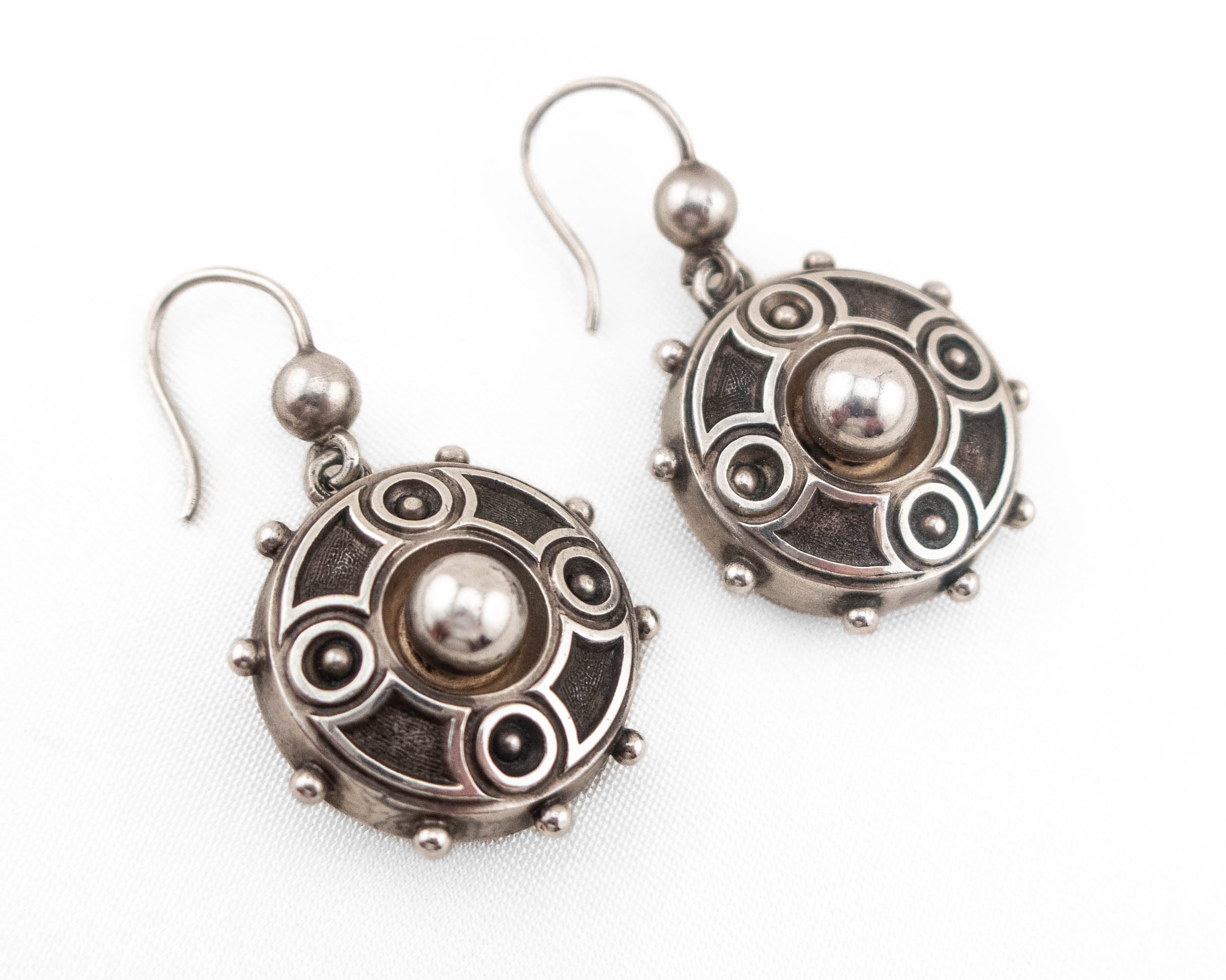 Victorian Sterling Silver Drop Earrings