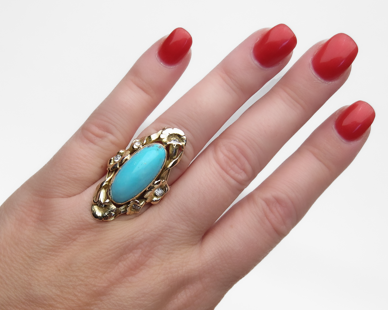 Art Nouveau Persian Turquoise Ring