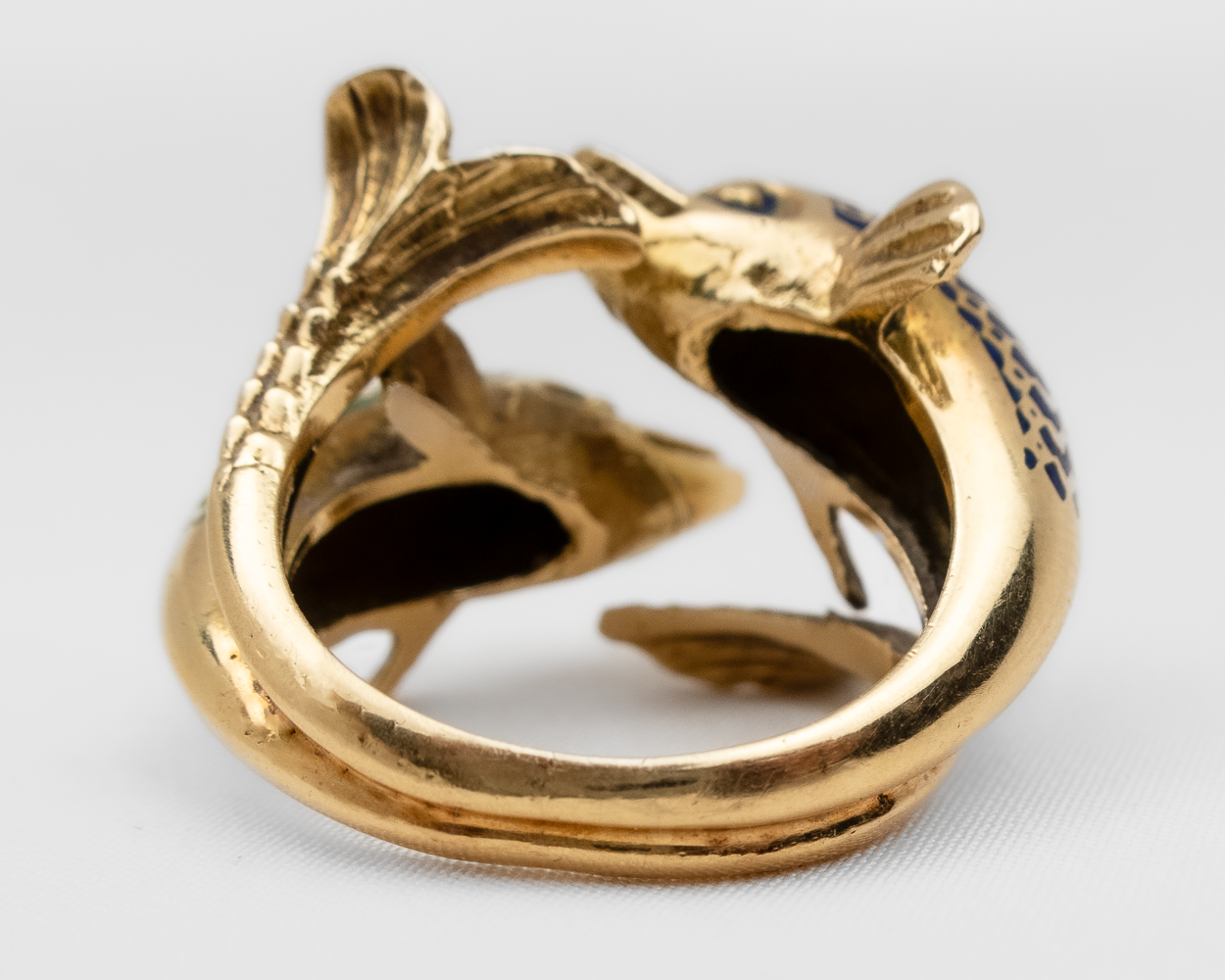 1960s Dolphin Enamel Ring