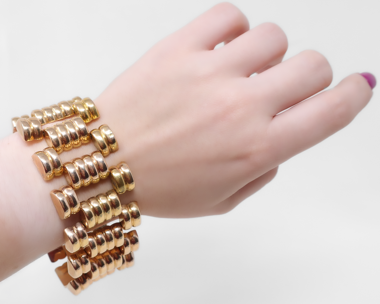 Retro-Era Chunky Gold Bracelet