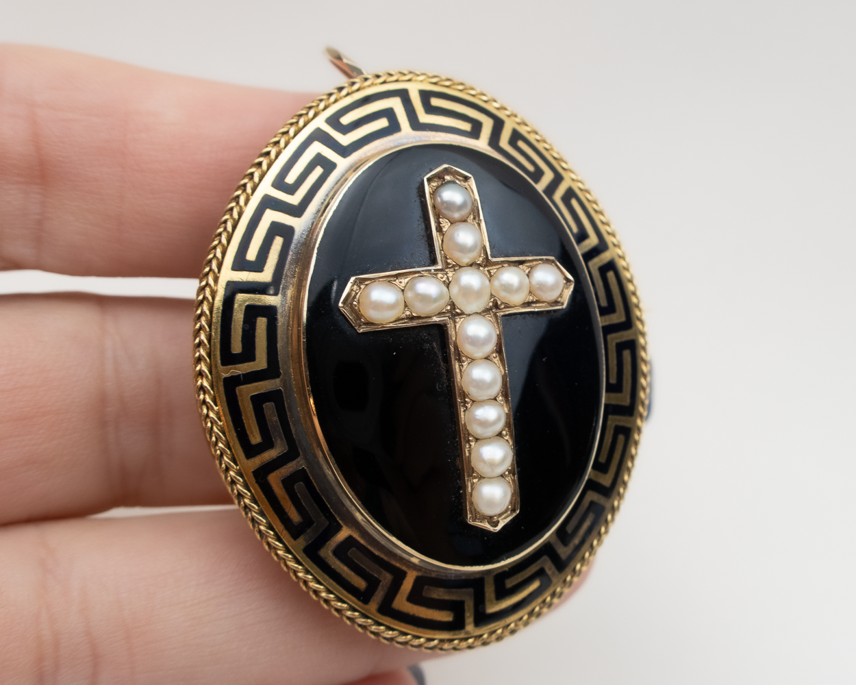 Victorian Memorial Cross Pendant