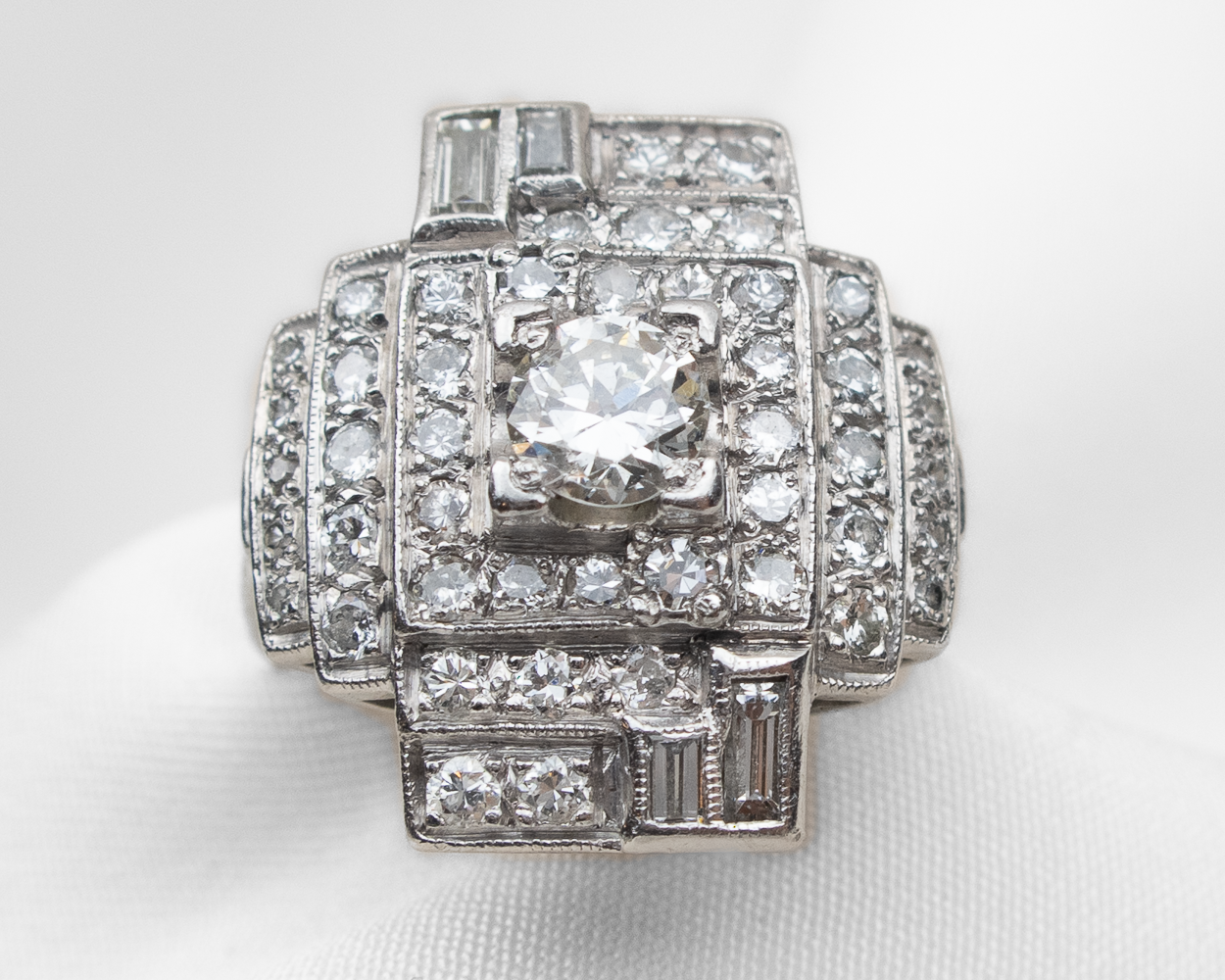 Art Deco Diamond Dinner Ring