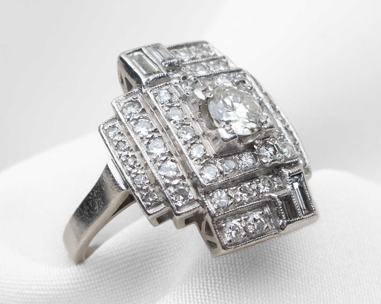 Art Deco Diamond Dinner Ring