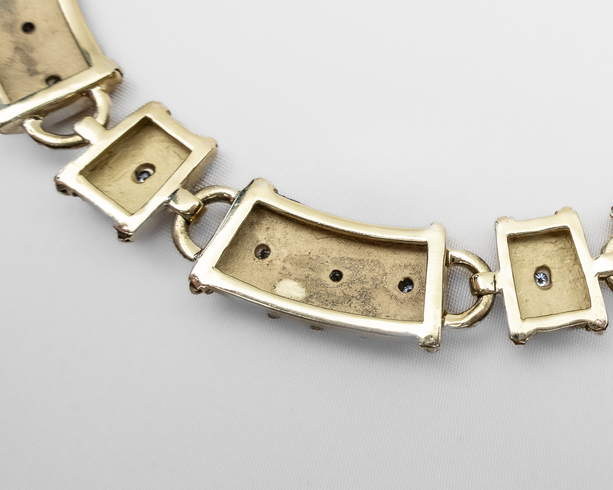 '80s Gold Link Chain with Diamonds