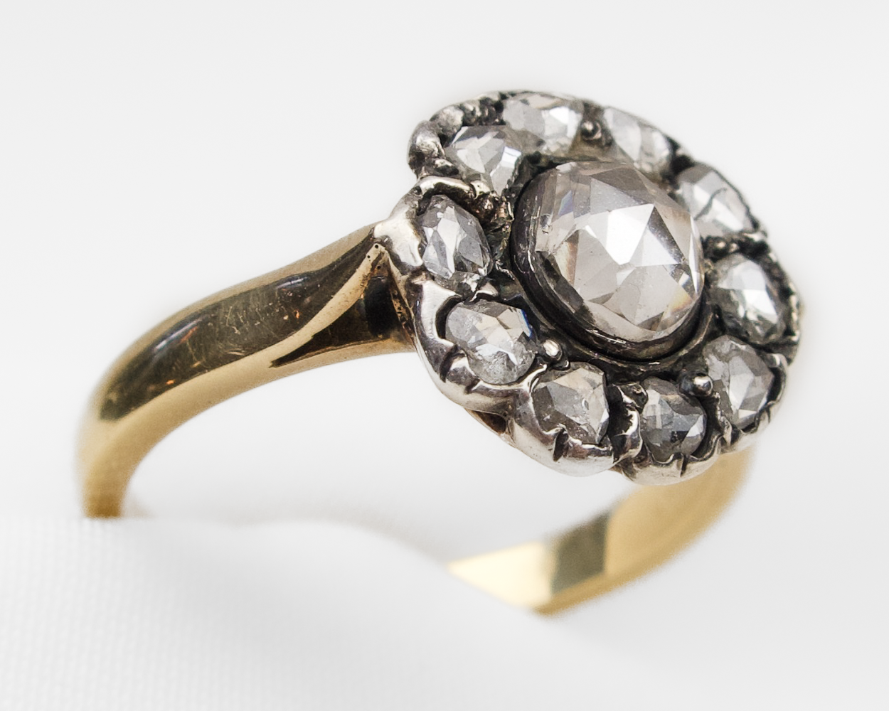 Victorian Rose-Cut Diamond Halo Ring