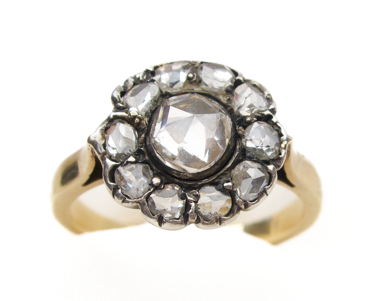 Mid Victorian Era Diamond Mourning Ring in 14K Gold – Global Gemology