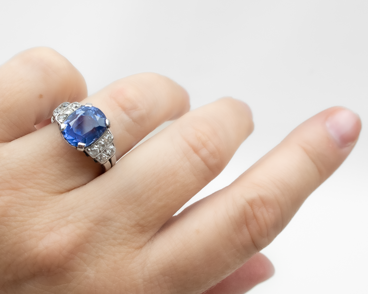 Art Deco Sapphire & Diamond Ring