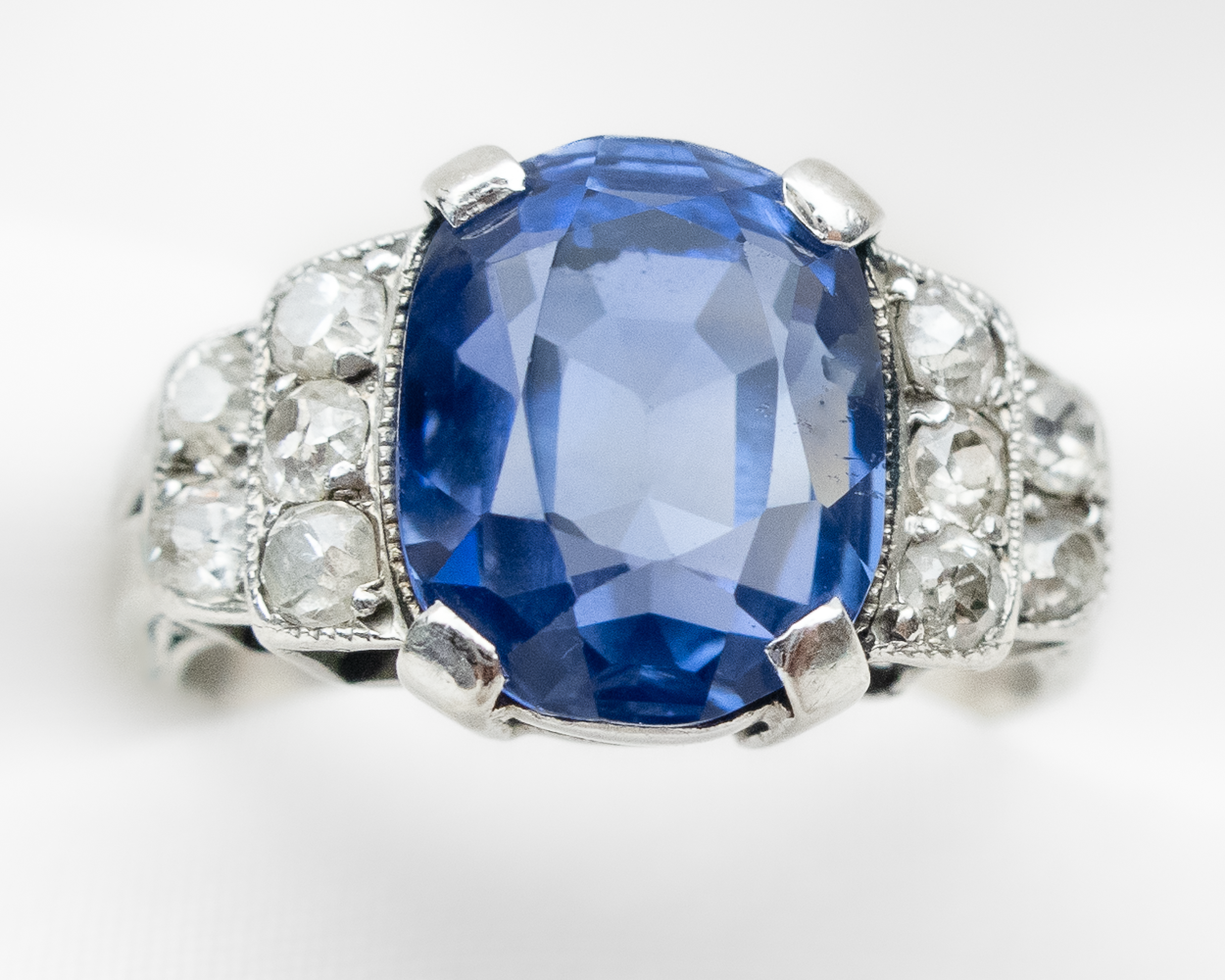 Art Deco Sapphire & Diamond Ring