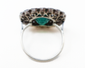 Midcentury 2.51-Carat Emerald Diamond Halo Ring