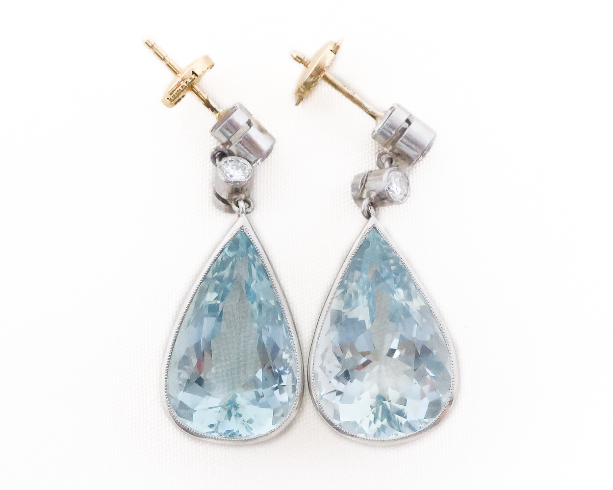 Aquamarine Sterling Silver Hoop Earrings – Crystolver | Healing Crystal  Gift Shop