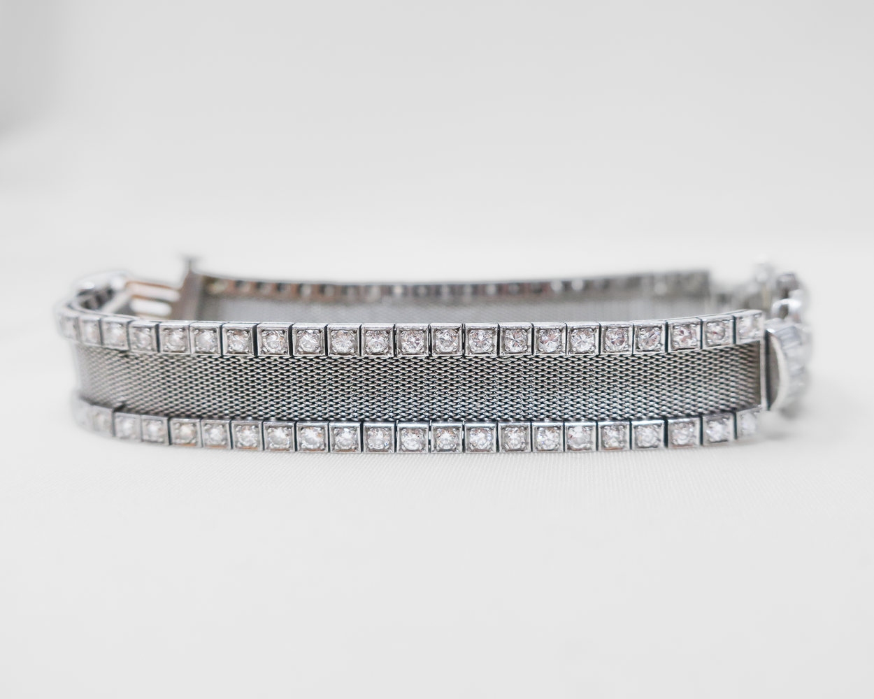 Art Deco Mesh Diamond Bracelet