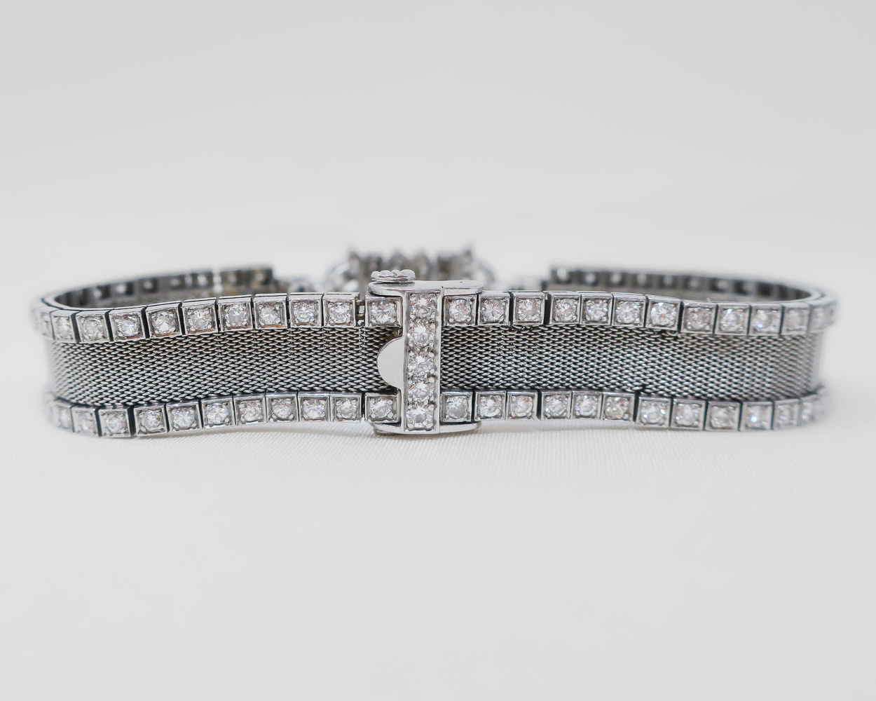 Art Deco Mesh Diamond Bracelet