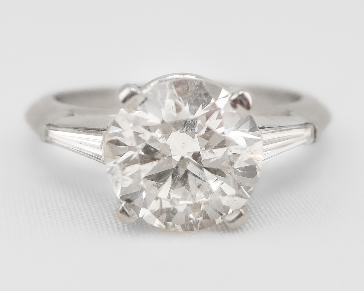 Midcentury 2.78-Carat Diamond Solitaire