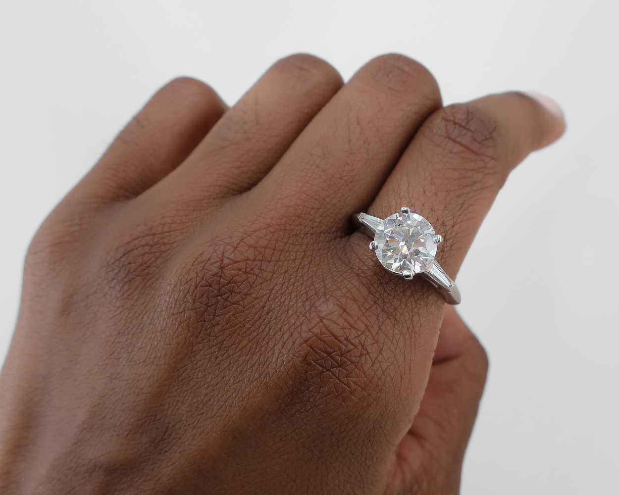 Midcentury 2.78-Carat Diamond Solitaire