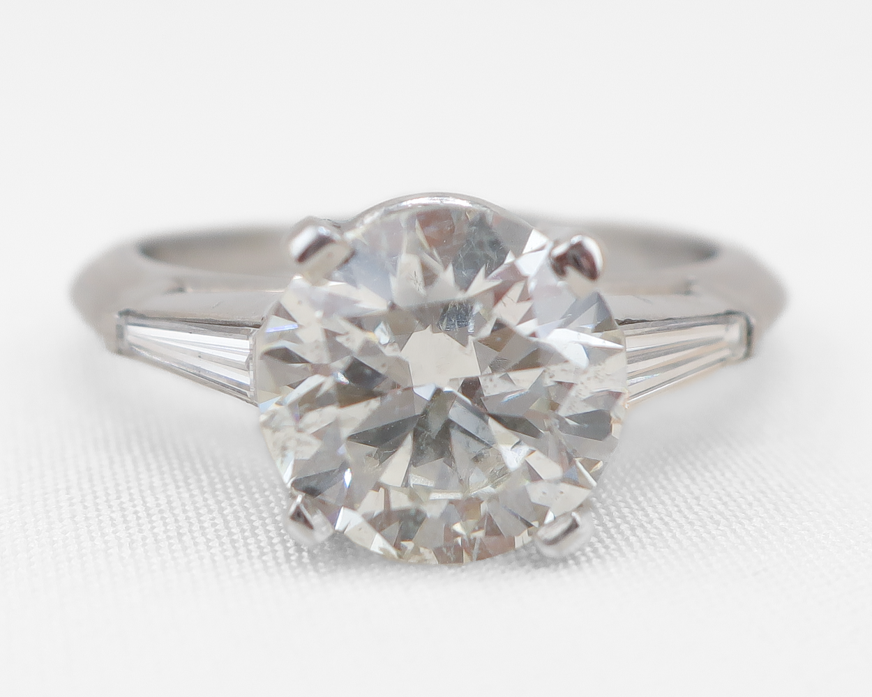 Midcentury 2.78-Carat Diamond Solitaire