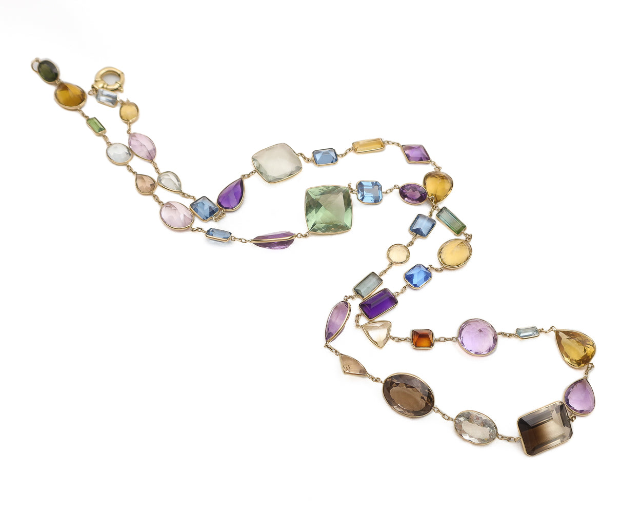 Midcentury Multi-Gemstone Necklace