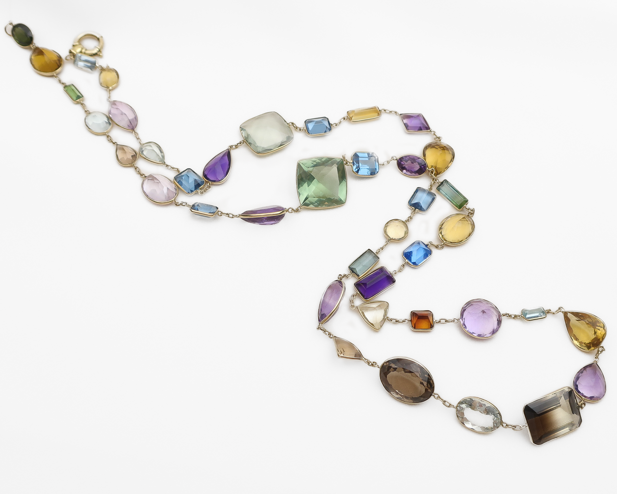 Midcentury Multi-Gemstone Necklace