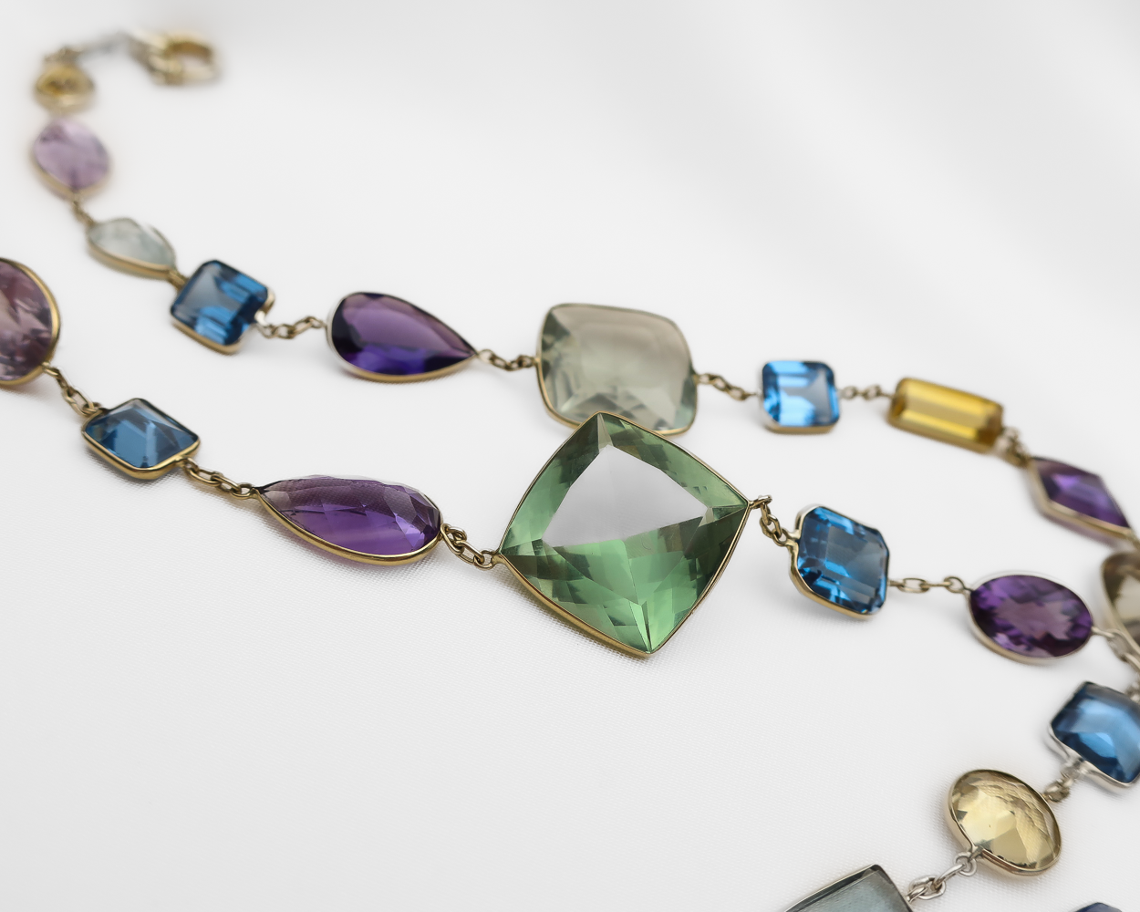 Midcentury Multi-Gemstone Necklace