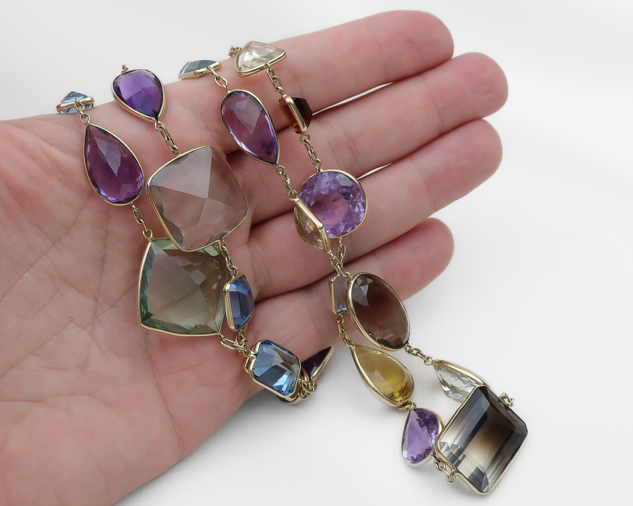 Midcentury Multi-Gemstone Necklace