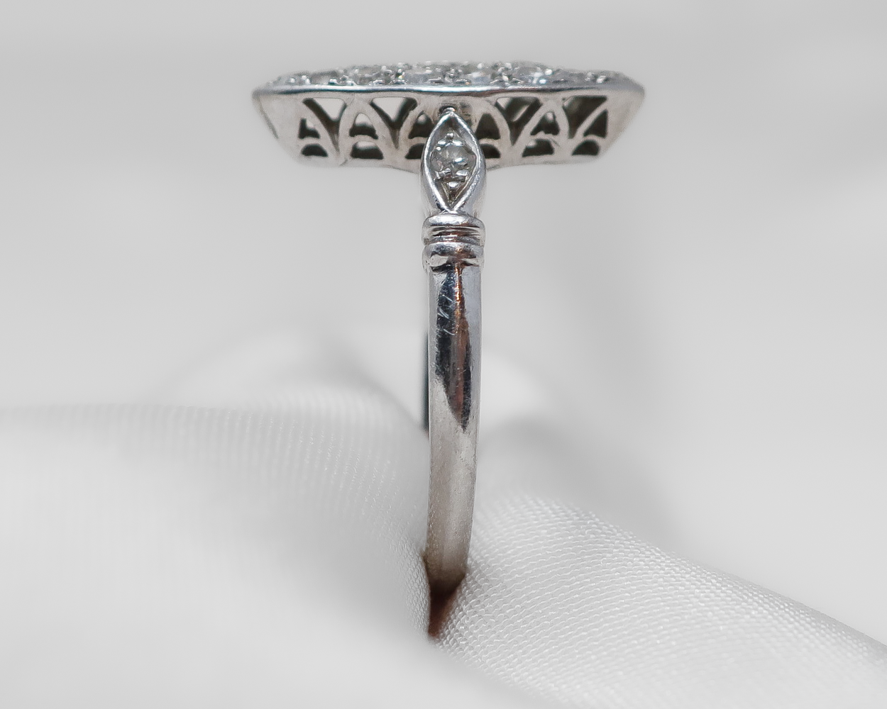 Art Deco Diamond Navette Ring